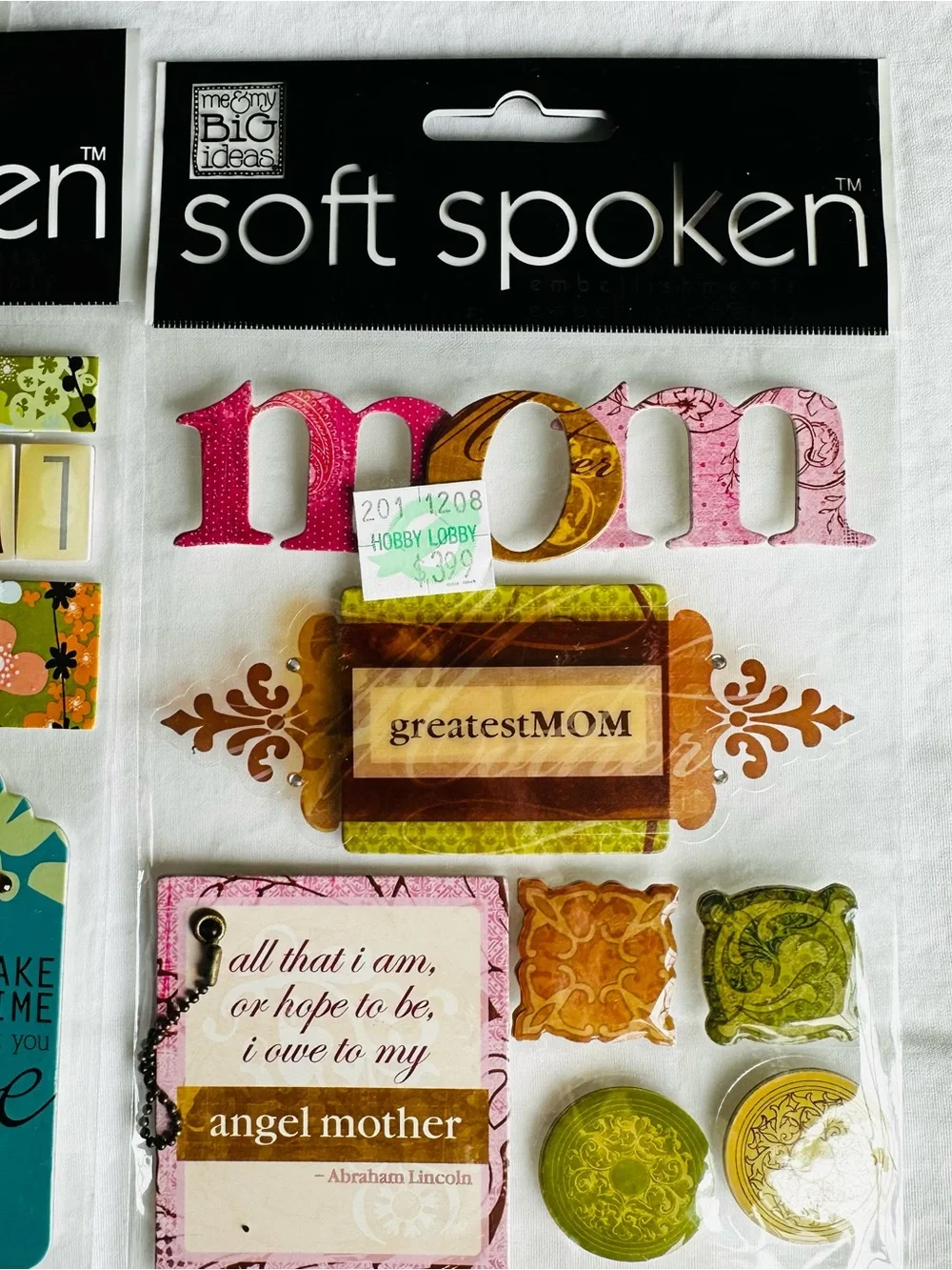 Craft Scrapbook Sticker Lot 3D Jolee’s Boutique, K&Company, Me & My Big Ideas - Picture 8 of 9